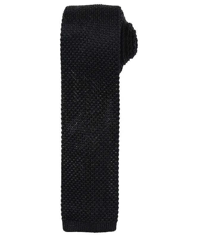 Asymmetrical JacketsBlack - Slim knitted tie