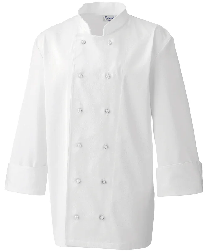 Trench CoatsWhite - Chef's jacket studs