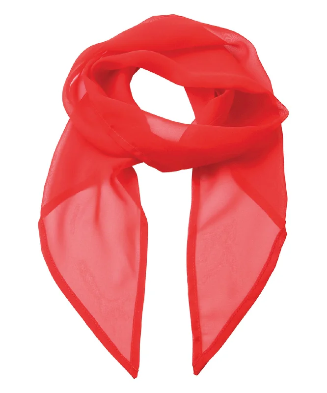 Sherpa JacketsStrawberry Red - 'Colours' Chiffon scarf