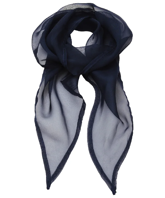 Windproof JacketsNavy - 'Colours' Chiffon scarf