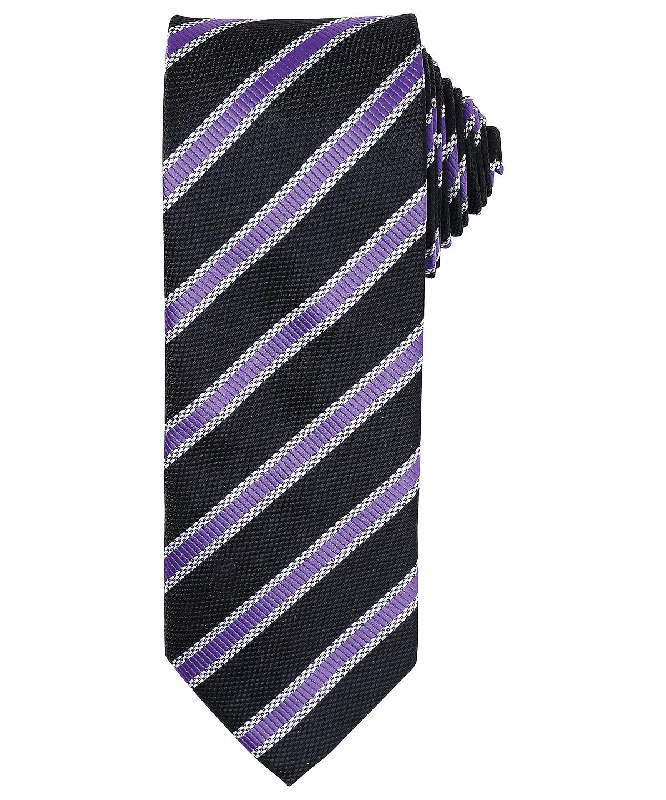 Reflective JacketsBlack/Rich Violet - Waffle stripe tie