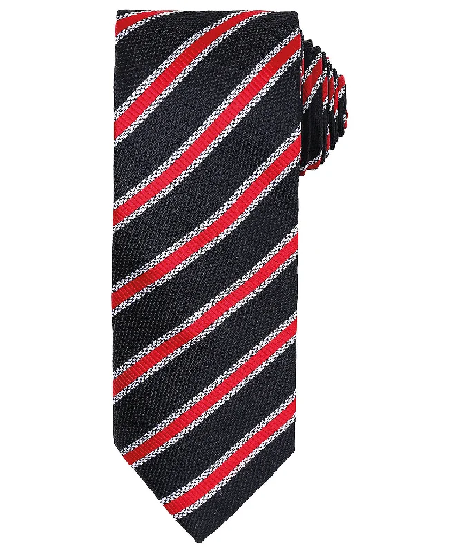 Summer JacketsBlack/Red - Waffle stripe tie