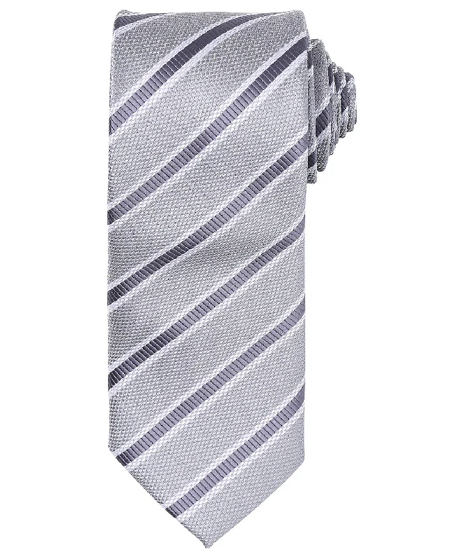 Down JacketsSilver/Dark Grey - Waffle stripe tie