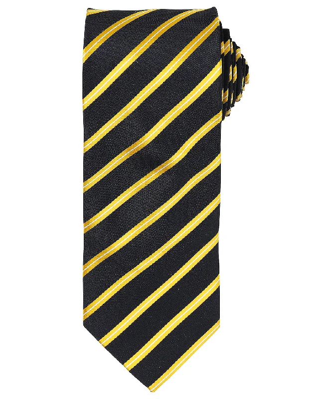 Sherpa JacketsBlack/Gold - Sports stripe tie