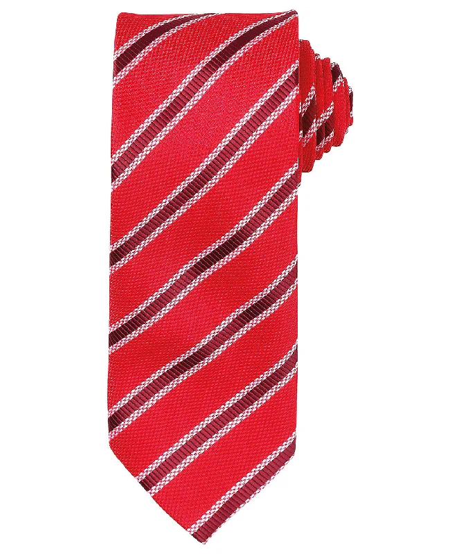 Waterproof JacketsRed/Burgundy - Waffle stripe tie