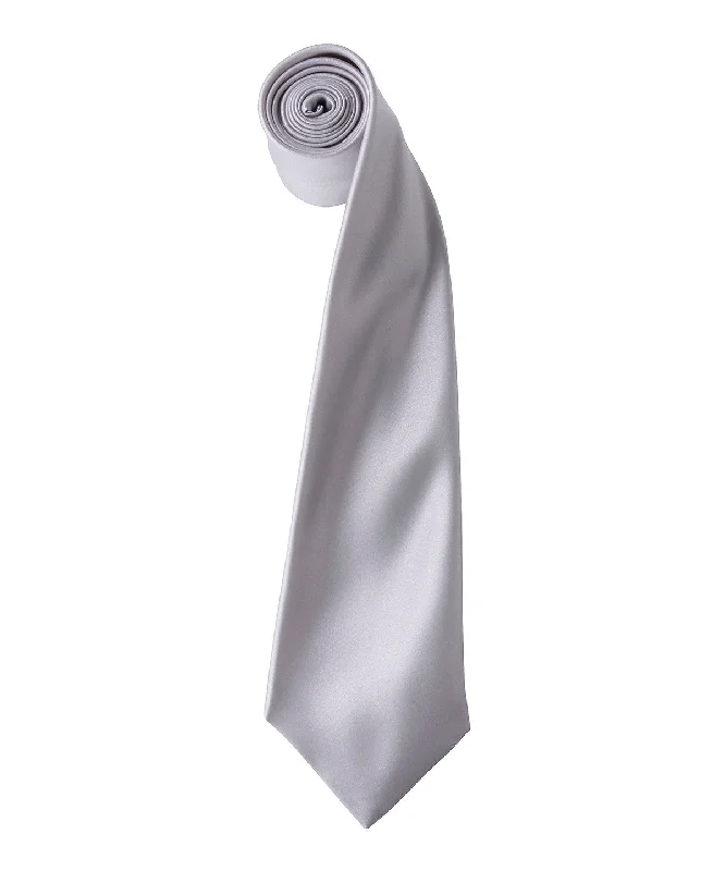 Layered JacketsSilver Grey - 'Colours' satin tie