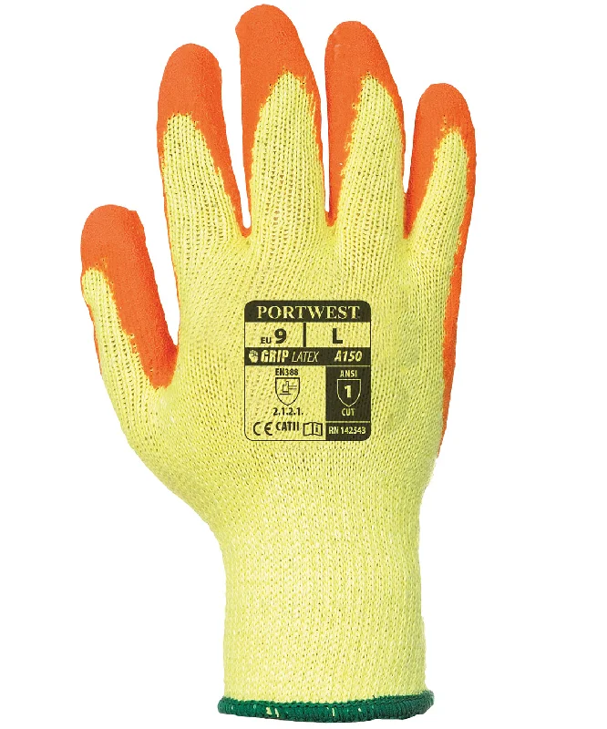 Luxury JacketsYellow/Orange - Classic grip glove - latex (A150)