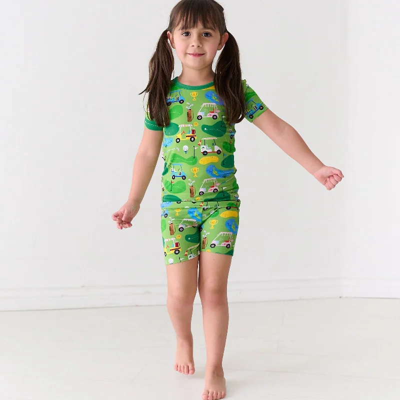 Fairway Fun Two-Piece Short Sleeve & Shorts Pajama Set