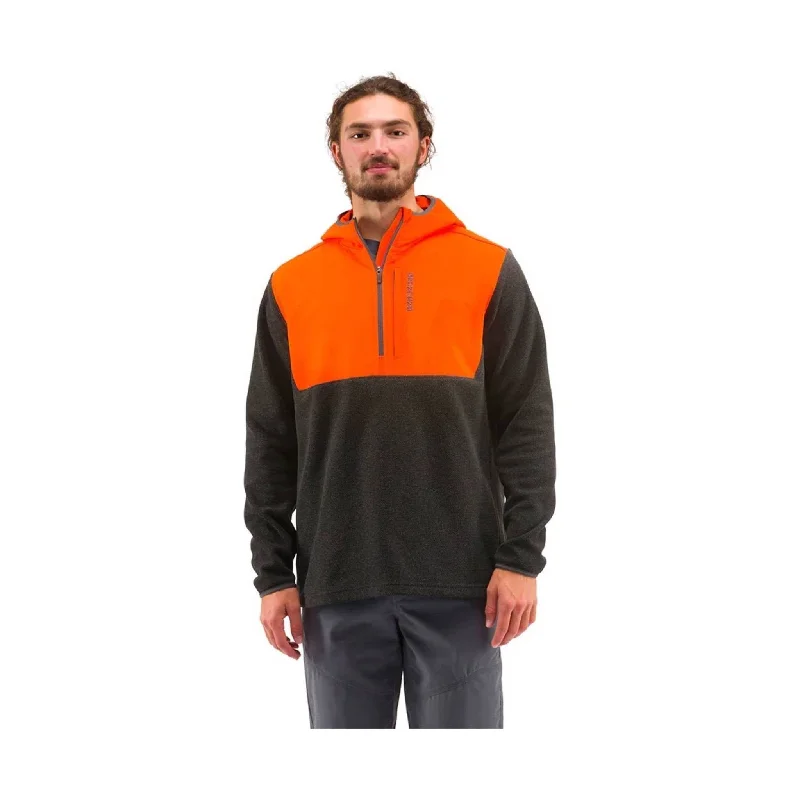 Grundens Men's Bering Pro Quarter Zip Hoodie - Red OrangeCollaborative Sweatshirts