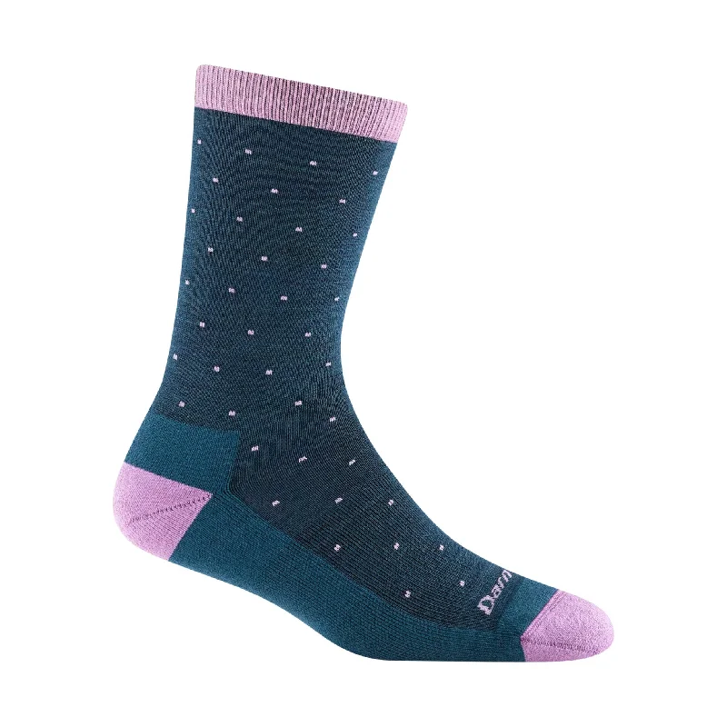 CrewneckaumentedDarn Tough Vermont Women's Pin Drop Crew Lightweight Lifestyle Sock - Dark Teal