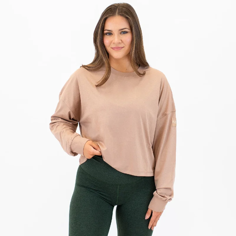 Affinity Oversized Long Sleeve Crop TeeCroptopbreathable