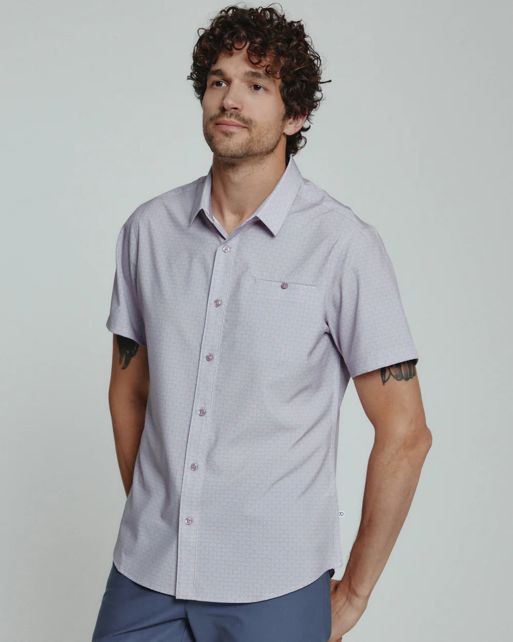 Hiking Short Sleeve TopsPalm Short Sleeve Shirt - Stone Rose