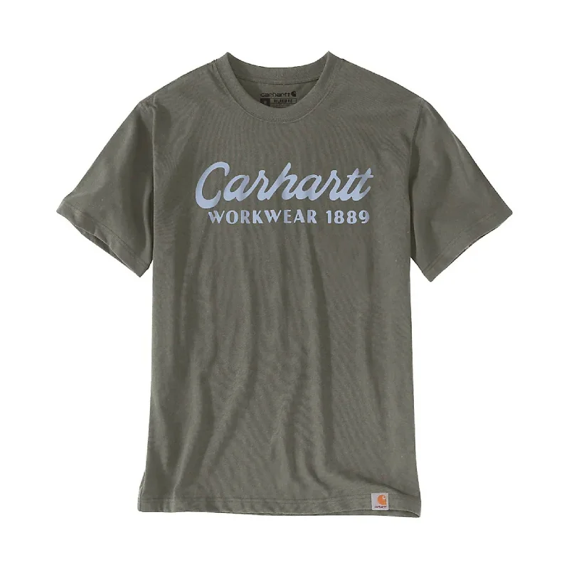 Sheer Short Sleeve TopsCarhartt Men's Loose Fit Heavyweight Short Sleeve Outlast Graphic T Shirt - Dusty Olive - ONLINE STORE CREDIT/EXCHANGE ONLY