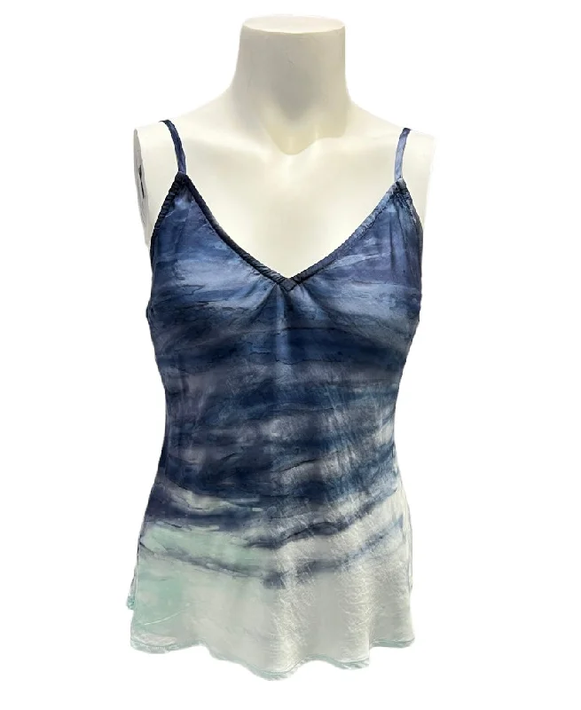 Cycling teeRiver + Sky-  Satin Raya Tank- Blue