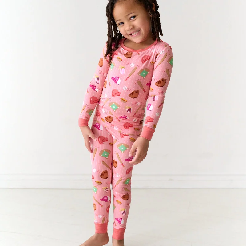 Pink All Stars Two-Piece Pajama Set