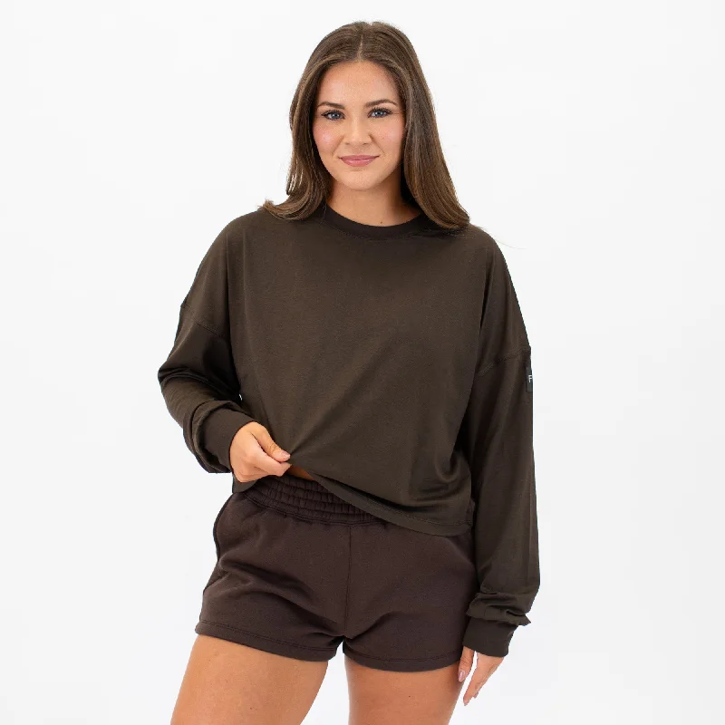 Affinity Oversized Long Sleeve Crop TeeCroptoplightweight