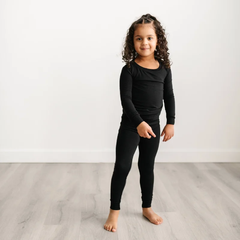 Black Two-Piece Pajama Set