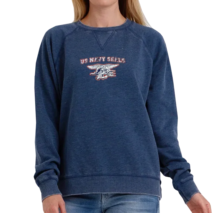 CrewnecktextureLadies Trident Unisex Vintage Fleece Crew Sweatshirt