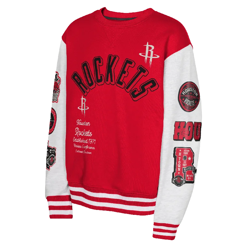 CrewnecksoftYouth Houston Rockets Outerstuff Star Treatment Crewneck Sweatshirt