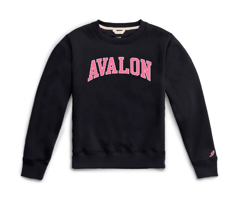 CrewneckvrKids Avalon Essential Fleece Crew - Navy/Pink