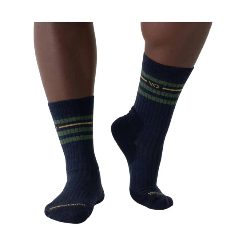 CrewneckidentityWide Open Men's Vintage Stripe Cushioned Crew Socks - Denim