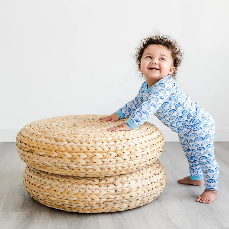 Blue Rainbows Two-Piece Pajama Set