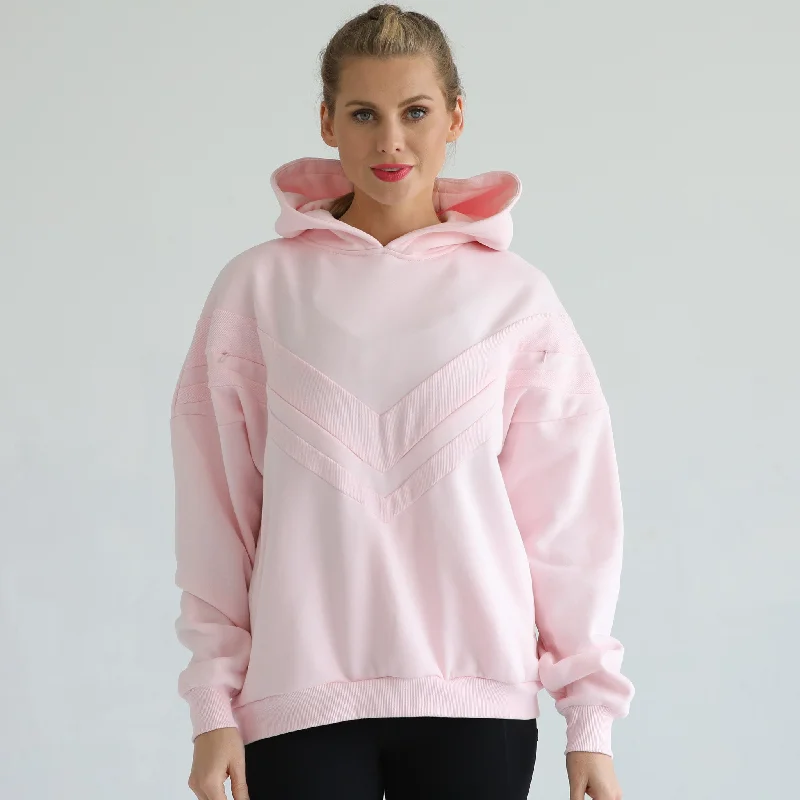 Isabella Ultra Soft Oversized Nursing & Pregnancy Hoodie (Pedal Blush)Windbreaker Sweatshirts