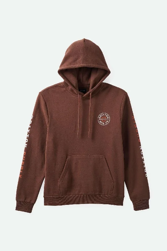 Crest Hoodie - Pinecone Brown/Rust Orange/WhiteLogo Hoodies