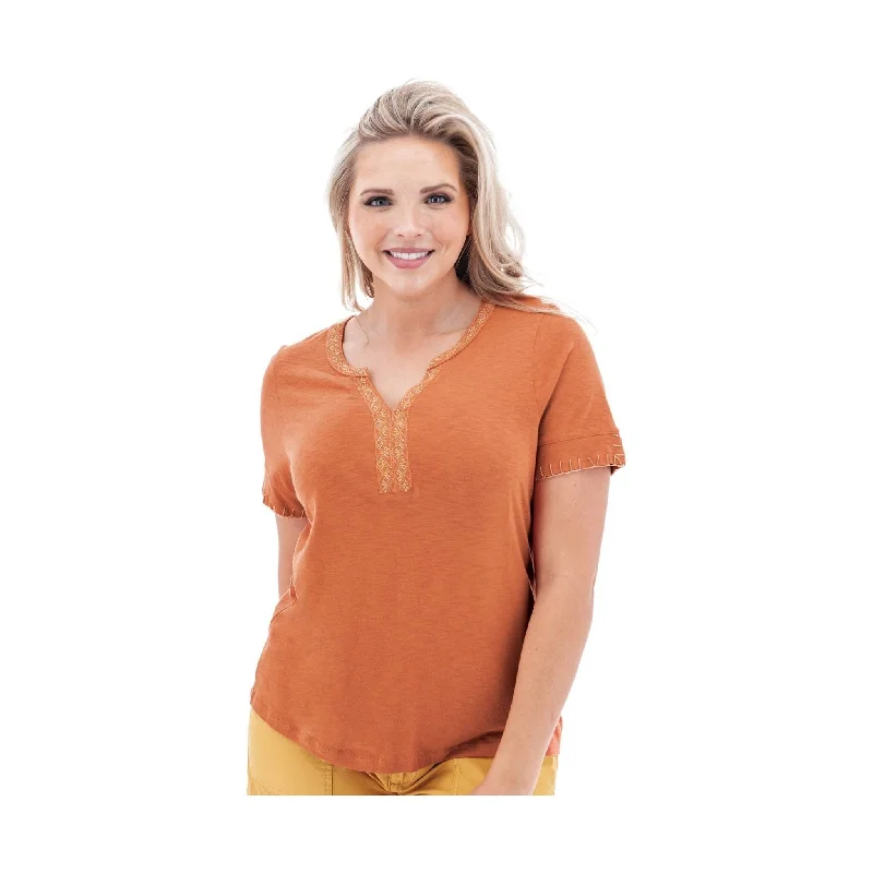 Scoop Neck Short Sleeve TopsAventura Women's Ellis Short Sleeve Top - Ginger Spice - ONLINE STORE CREDIT/EXCHANGE ONLY