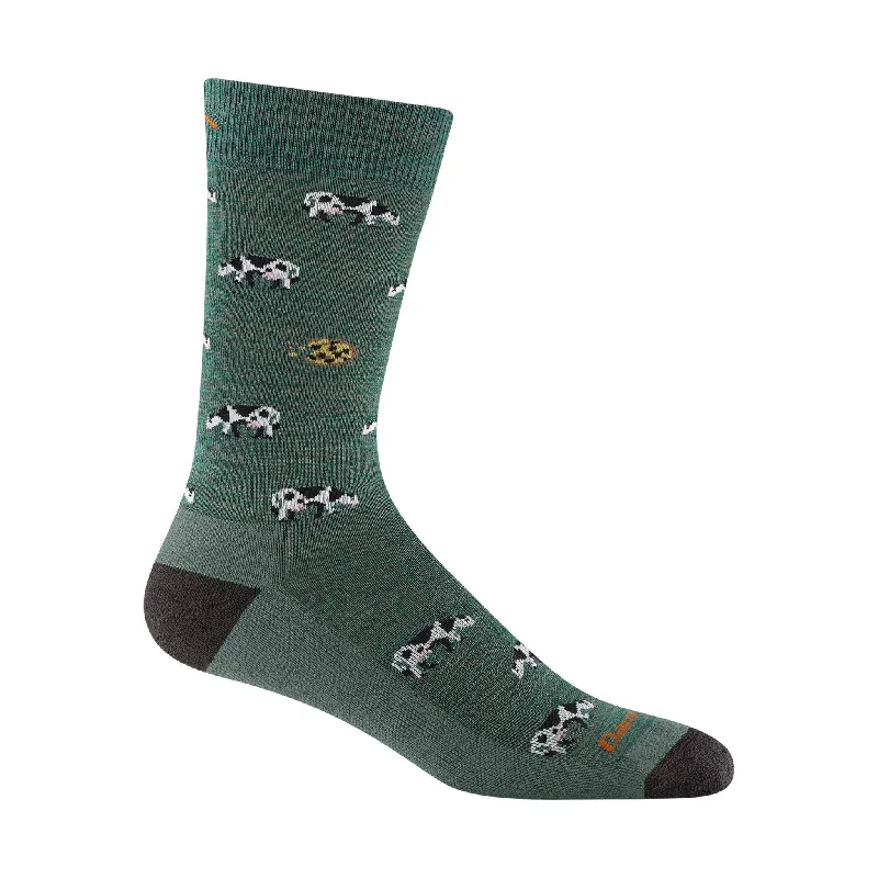 CrewnecksoftDarn Tough Vermont Men's Dairy Air Crew Lightweight Lifestyle Sock - Pasture