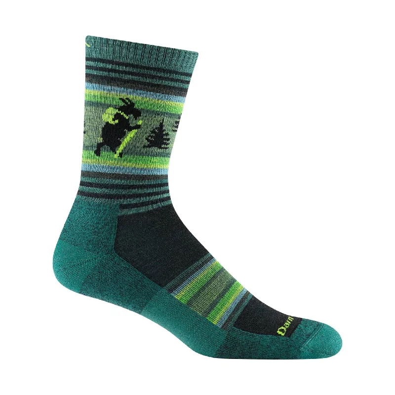 CrewneckstartupDarn Tough Vermont Men's Willoughby Micro Crew Lightweight Hiking Sock - Willow