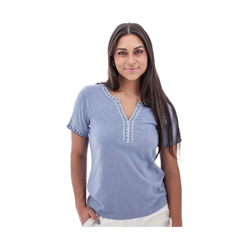 Boat Neck Short Sleeve TopsAventura Women's Ellis Short Sleeve Top - English Manor - ONLINE STORE CREDIT/EXCHANGE ONLY