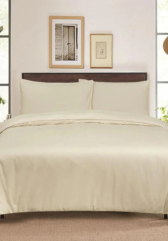 Simply Home Luxury Flaxen Duvet Set, Cream