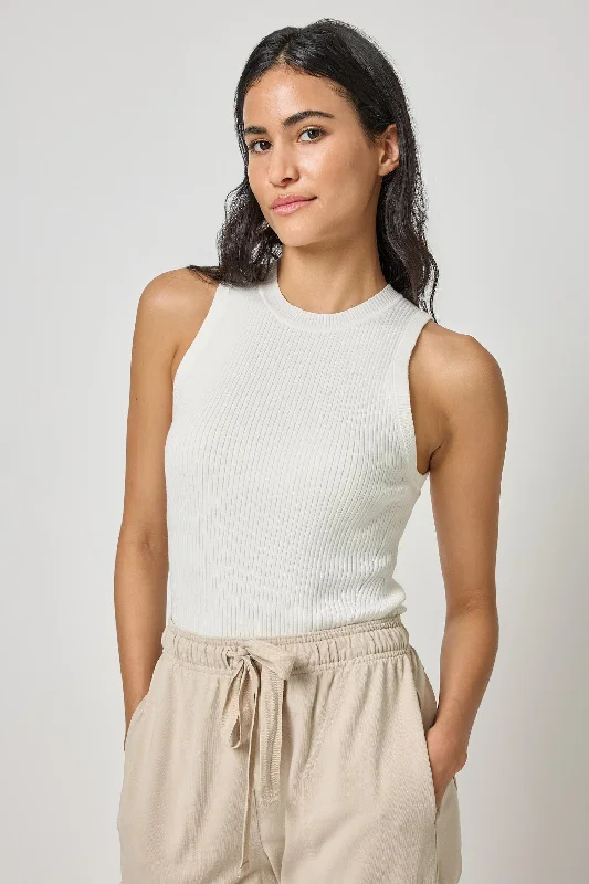 Compression hoodieLilla P Perfect Rib Tank Sweater - White