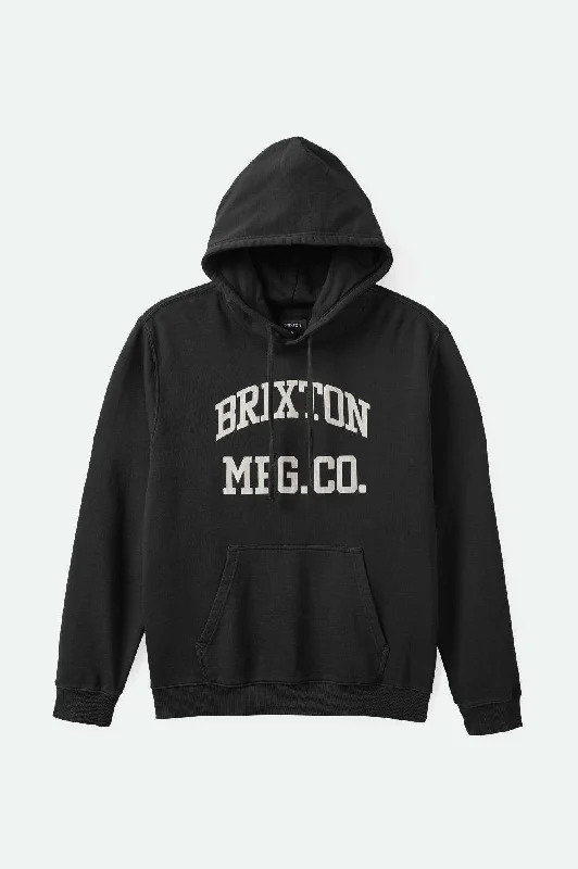 Varsity Broken In Hoodie - Black Worn WashEmbellished Sweatshirts