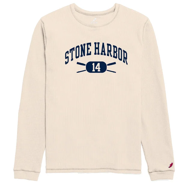 CrewneckcryptoMen's Stone Harbor Long Sleeve Waffle Crew - Dew