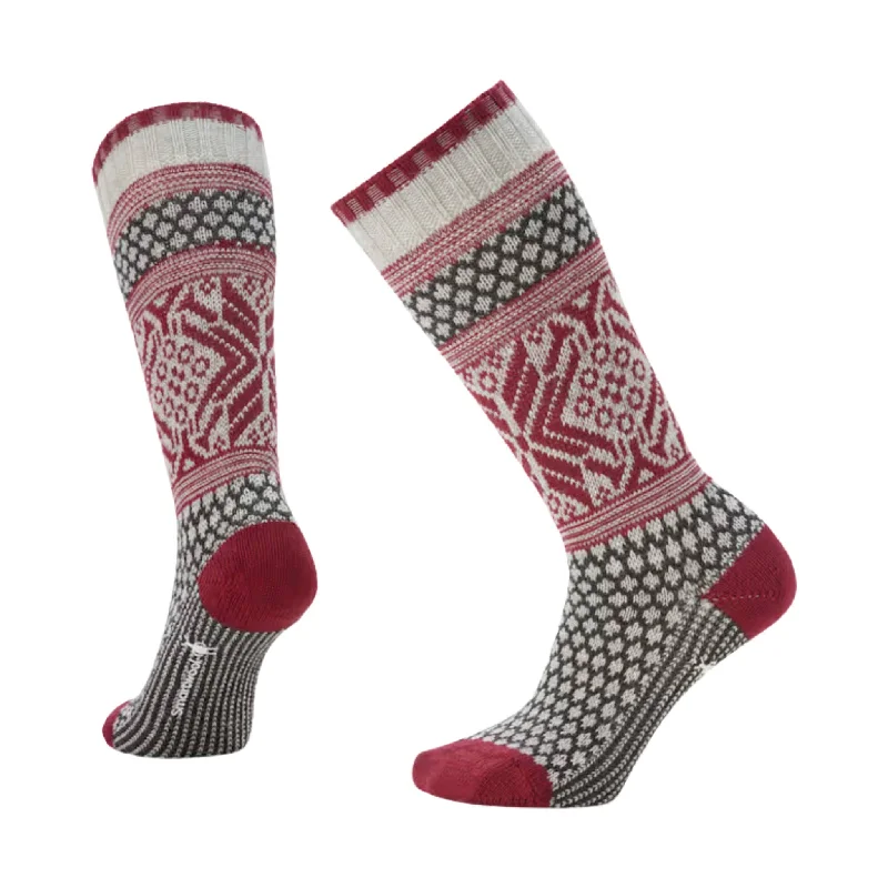 CrewneckplainSmartwool Women's Everyday Cozy Popcorn Snowflake Pattern Crew Socks - Ash - ONLINE STORE CREDIT/EXCHANGE ONLY