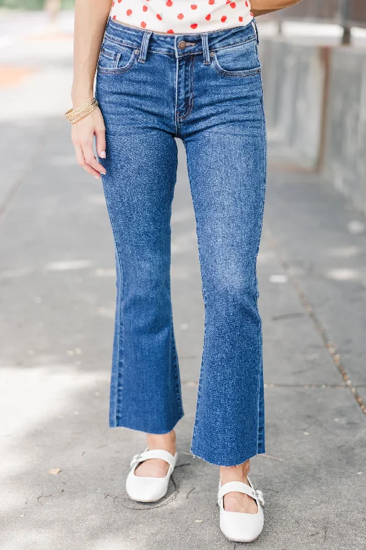 Loud And Proud Dark Denim Cropped JeansCroptopnostalgia