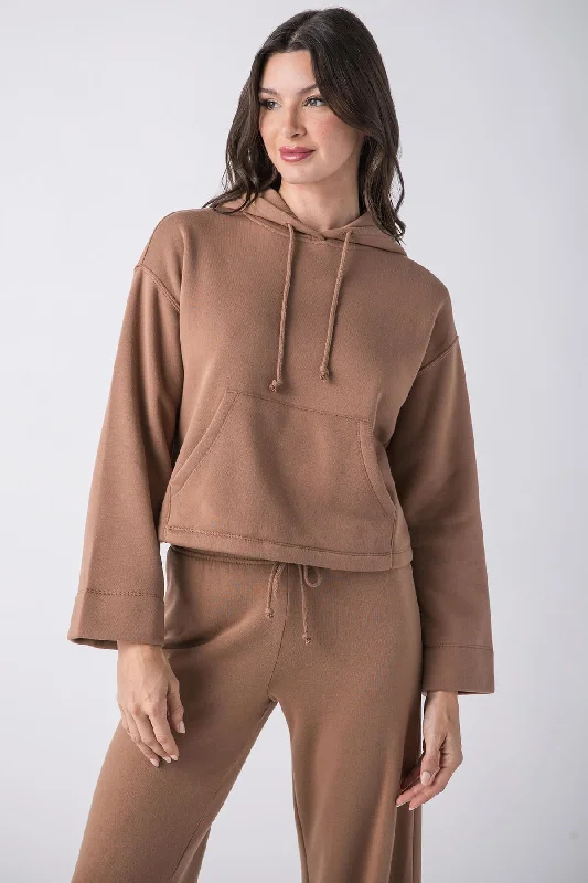 Z Supply Lift Off Hoodie SweatshirtLeather-Paneled Sweatshirts