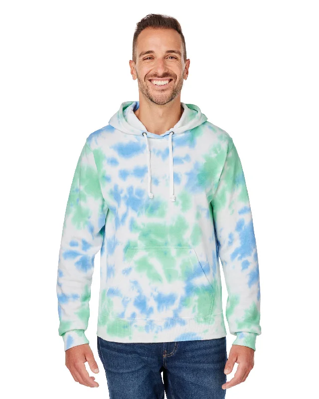 Asymmetrical ShirtsJ America 8861JA Adult Tie-Dye Pullover Hooded Sweatshirt