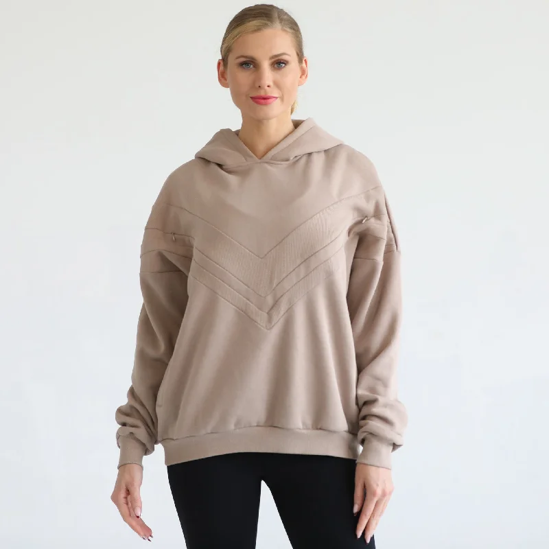 Isabella Ultra Soft Oversized Nursing & Pregnancy Hoodie (Taupe)Rainproof Hoodies