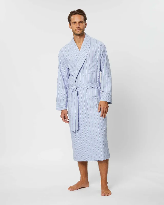 Military DressMen's Brushed Cotton Dressing Gown - Aviemore Stripe