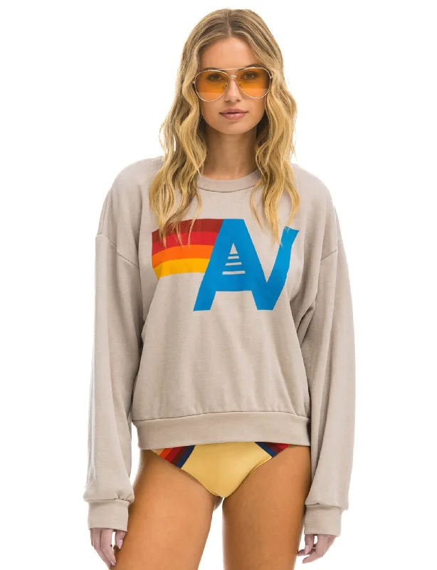 CrewneckcloudRelaxed Logo Crew Sweatshirt, Sand