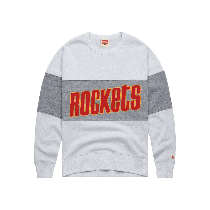 CrewneckcollarMen's Houston Rockets Homage HWC Wordmark Crewneck Sweatshirt