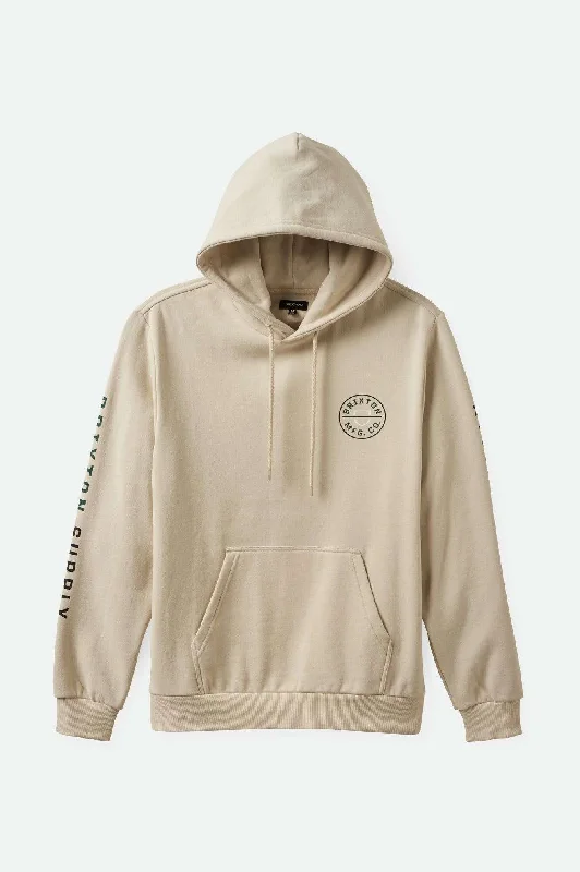 Crest Hoodie - Beige/Black/Pine NeedleKangaroo Pocket Sweatshirts