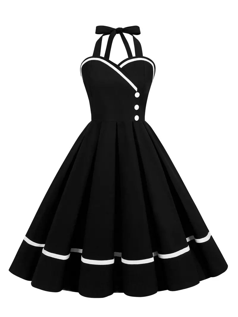 Velvet DressPatchwork Black Dress