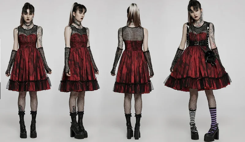 Sheer DressDark Red and Black Lolita Dress