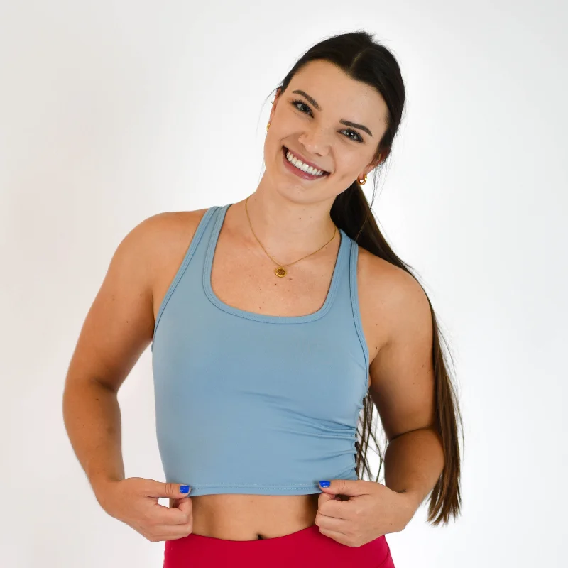 Racerback Crop Tank - FittedCroptopplain