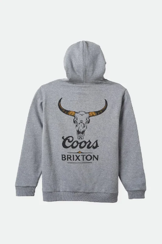 Coors Bull Hoodie - Heather GreyRetro Hoodies