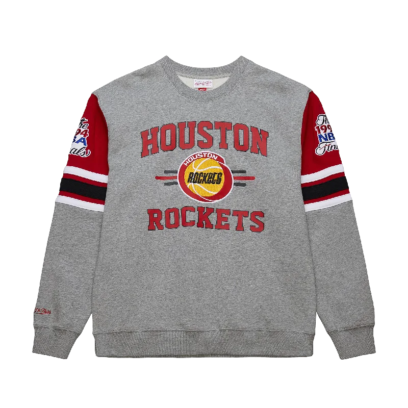 CrewneckmemoryMen's Houston Rockets Mitchell & Ness HWC Allover 4.0 Crewneck Sweatshirt